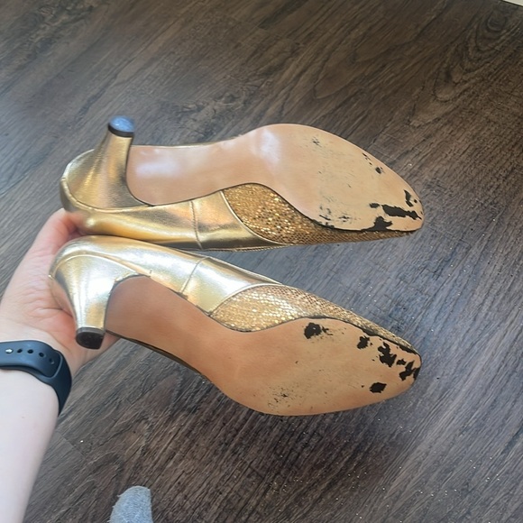 vintage schiff dream step Gold sequin Women's low Heels - Picture 7 of 10